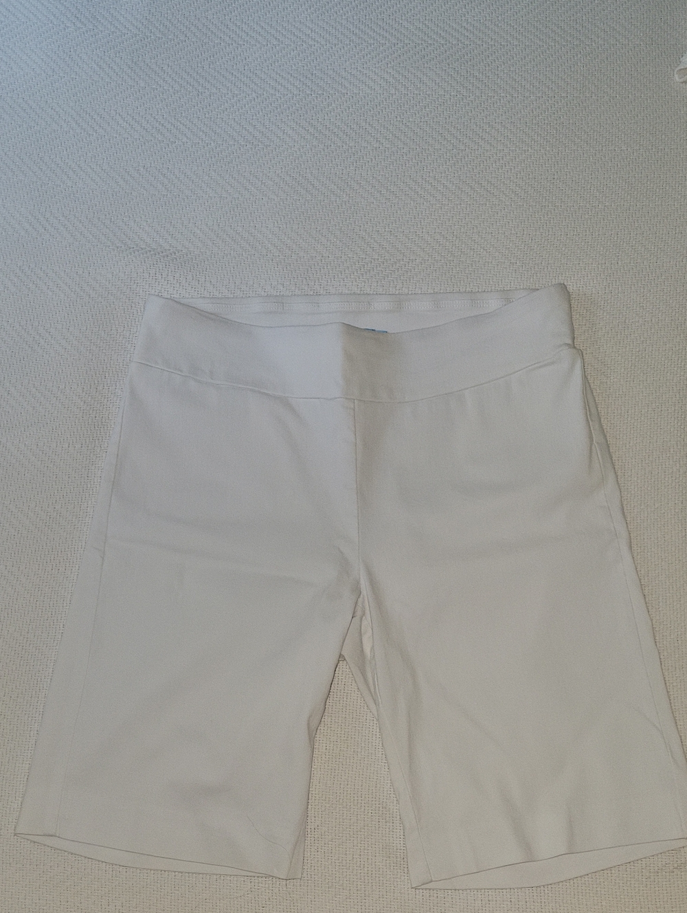Kids White Stretch Bike Shorts